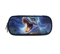 POLERO Dinosaur Pencil Case Boys School Supplies Pencil Storage Bag with Compartments Zipper Pen Box