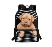 POLERO Dogue de Bordeaux Backpack for Dog Lovers 3D Print Bookbag for School Casual Travel Daypack