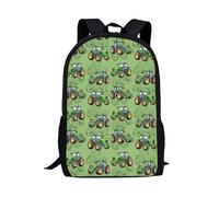 POLERO Farm Tractor Print Backpack for Boys Kids' School Bags Bookbag Lightweight Elementary Book Bag