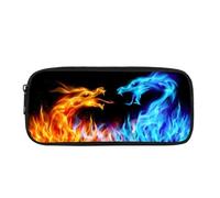 POLERO Fire Dragon Pencil Case for Boys Pen Bag for School Office Supplies for Men Pen Pouch Pencil Box