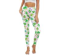 POLERO Frog Leggings Women Activewear Workout Leggings with Pockets Stretch Compression Yoga Pants Cute Gym Fitness Size XL