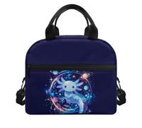 POLERO Galaxy Axolotl Lunch Bag Kids Lunch Box Space Lunchbox for Snacks for Back to School Girls