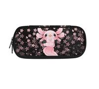 POLERO Girls Pencil Case Axolotl Pencil Cases Cute Pen Bag Kawaii Stationery Pencil Pouch Box Pen Bags