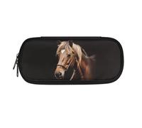 POLERO Horse Print Pencil Case Pen Bag for Students Stationery Pouch Pencil Box Desk Organizer for School Office