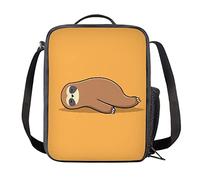 POLERO Kids Sloth Lunchbag for Girls Boys Cute Sloths Lunchcase with Handle School Insulated Lunchbox
