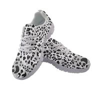 POLERO Leopard Print Sneakers for Men Running Shoes for Women Lace Up Lightweight Walking Shoes EU36