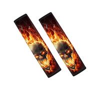 POLERO Skull Car Seat Belt Covers 2 Pack Skeleton Auto Seatbelt Pads for Men Women Soft Shoulder Strap Pads