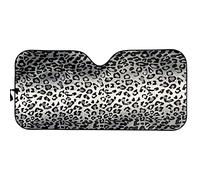 POLERO Snow Leopard Car Sunshade for Women Men Grey Cheetah Print Windshield Sun Shade for Auto Vehicles Sun Visor Accessories