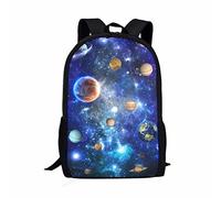 POLERO Solar System Backpack for Boys Girls Outer Space Universe Planets Galaxy Daypack 17" School Rucksacks