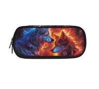 POLERO Wolf Pencil Case for Boys Teens School Supplies Office Stationary Organiser Pen Case Bag Pouch