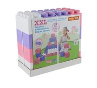 Polesie 68057 Building Bricks XXL with Connectors, 24With24 Pcs-Ride On Toys, Multi Colour