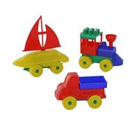 POLESIE52360 SET-YOUNG TRAVELLER CONSTRUCTION TOY SET (23 PIECES)