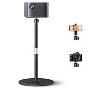 POLESTO Portable Projector Stand, Desktop Projector Mount, Height Adjustable from 11.8'' to 18.5'' with 360°Rotatable, 11 lbs of Metal Stable Load Capacity, Perfect for Projector, Camera, Webcam