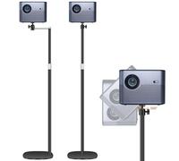 POLESTO Projector Mount, Universal Stand Height Adjustable 35" to 50" with 360° Angle Rotation, 2-in-1 Design for Space-saving behind Couch/Bed, Compatible with Projectors, Vlog DVR Cameras