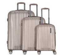 Polestream Moonrock 4 wheels Suitcase set 3-piece with expansion pleat pink