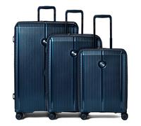 Polestream Paris 4 wheels Suitcase set 3-piece with expansion pleat blue