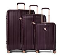 Polestream Paris 4 wheels Suitcase set 3-piece with expansion pleat purple