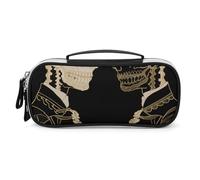 POLESVBM Makeup Bag Makeup Organizer Skeletons with Different Faces Printed Travel Makeup Bag Cosmetic Bag Cosmetic Organizer Bag, style, One Size, Makeup Bag