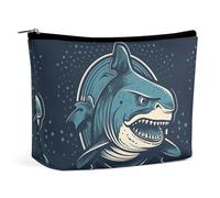 POLESVBM Makeup Bag Makeup Shark Pattern Printed Organizer Foldable Cosmetic Bag Travel Makeup Bag, style, One Size, Makeup Bag