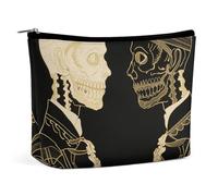 POLESVBM Makeup Bag Makeup Skeletons with Different Faces Printed Organizer Foldable Cosmetic Bag Travel Makeup Bag, style, One Size, Makeup Bag