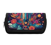 POLESVBM Pencil Bag Space Rocket Printed Pencil Case Multifunctional Pencil Pouch Pouch Portable Pencil Bag Pouch Pencil Organizer