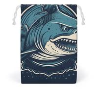POLESVBM Storage Bags Shark Pattern Printed Makeup Bag Toy Bag Reusable Bags Toiletry Organizer for Everyday Use, style, 12*18cm, Modern