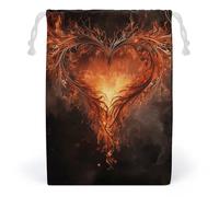 POLESVBM Storage Bags Show A Heart on Fire Printed Makeup Bag Toy Bag Reusable Bags Toiletry Organizer for Everyday Use, style, 12*18cm, Modern