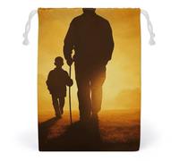 POLESVBM Storage Bags Silhouette of An Old Man Printed Makeup Bag Toy Bag Reusable Bags Toiletry Organizer for Everyday Use, style, 12*18cm, Modern