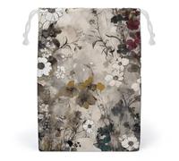 POLESVBM Storage Bags Small Wild Flowers Printed Makeup Bag Toy Bag Reusable Bags Toiletry Organizer for Everyday Use, style, 12*18cm, Modern