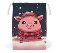 POLESVBM Storage Bags Snowflake And Piggy Printed Makeup Bag Toy Bag Reusable Bags Toiletry Organizer for Everyday Use, style, 12*18cm, Modern