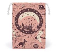 POLESVBM Storage Bags Space And Planets Printed Makeup Bag Toy Bag Reusable Bags Toiletry Organizer for Everyday Use, style, 12*18cm, Modern