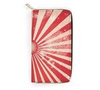 POLESVBM Wallet Coin Purse Sparkling Red Stripes Printed Card Case with Zipper Pocke Credit Card Holder for Women, style, 19.7x10.5cm, Casual