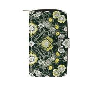 POLESVBM Wallet for Men Simple Flower Grid Printed Coin Purse Card Case Zipper Wallet for Work And Daily Use, style, 19.7x11x3.5cm, Casual