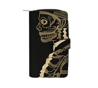 POLESVBM Wallet for Men Skeletons with Different Faces Printed Coin Purse Card Case Zipper Wallet for Work And Daily Use, style, 19.7x11x3.5cm, Casual