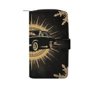 POLESVBM Wallet for Men Snowflakes And Cars Printed Coin Purse Card Case Zipper Wallet for Work And Daily Use, style, 19.7x11x3.5cm, Casual