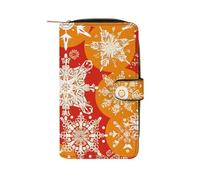 POLESVBM Wallet for Men Snowflakes of Different Shapes Printed Coin Purse Card Case Zipper Wallet for Work And Daily Use, style, 19.7x11x3.5cm, Casual