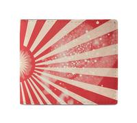 POLESVBM Wallet Sparkling Red Stripes Printed Card Case Coin Purse Mens Wallet Pocket Minimalist Design, style, One Size, Casual