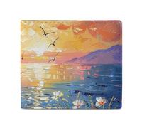 POLESVBM Wallet Sunset And Sea View Printed Card Case Coin Purse Mens Wallet Pocket Minimalist Design, style, One Size, Casual