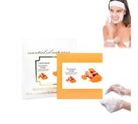 POLGDW Turmeric Soap Lemon Turmeric & Kojic Acid Brightening Soap Bamboo Charcoal Essential Oil Soap Moisturizing & Soothing Gentle Cleanser Soap for All Skin Types