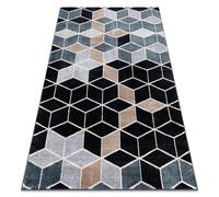 Poli 9139A Rug RUGSX Black 120cm x 170cm