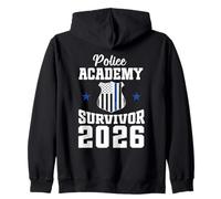 Police Academy Survivor 2026 Graduation Police School Zip Hoodie