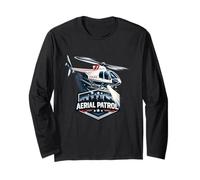 Police Aerial Patrol Helicopter Law Enforcement Long Sleeve T-Shirt