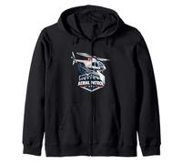 Police Aerial Patrol Helicopter Law Enforcement Zip Hoodie