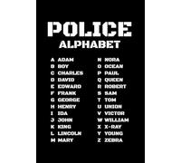 Police Alphabet A to Z Notebook: Graph Paper 5x5 | From Adam to Zebra Understanding the Alphabetical Code in Policing | The Basics You Should Know | Unique Black Cover