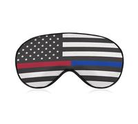 Police and Firefighter U.S.A Flag Comfortable Sleep Mask with Adjustable Strap Soft Eyeshade for Night Sleeping Flight Nap Travel