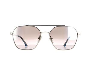 Police Aviator Mens Shiny Palladium Smoke Silver Mirror SPL771 Vibe 2 Metal (archived) - One Size