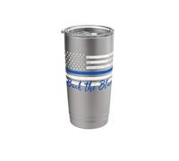 Police Back The Blue Law Enforcement Thin Blue Line Stainless Steel Insulated Tumbler