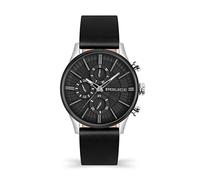 Police Barter Black Leather Strap Watch - W44109