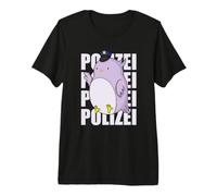 Police Bird Policeman with Cap Premium T-Shirt