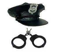 Police & Black Handcuffs Fancy Dress Costume Cops Robbers Roleplay